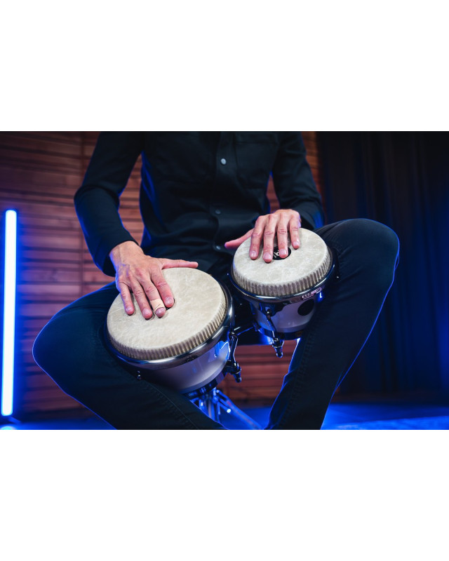 Meinl Percussion RS400PW Artist Series Bongo Roberto Serrano, REMO® Fiberskyn Heads - 7