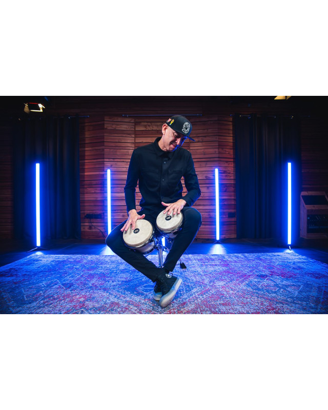 Meinl Percussion RS400PW Artist Series Bongo Roberto Serrano, REMO® Fiberskyn Heads - 7