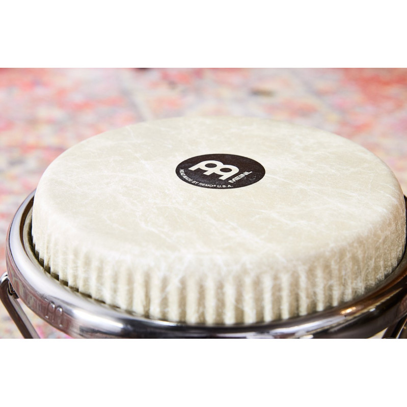 Meinl Percussion RS400PW Artist Series Bongo Roberto Serrano, REMO® Fiberskyn Heads - 7