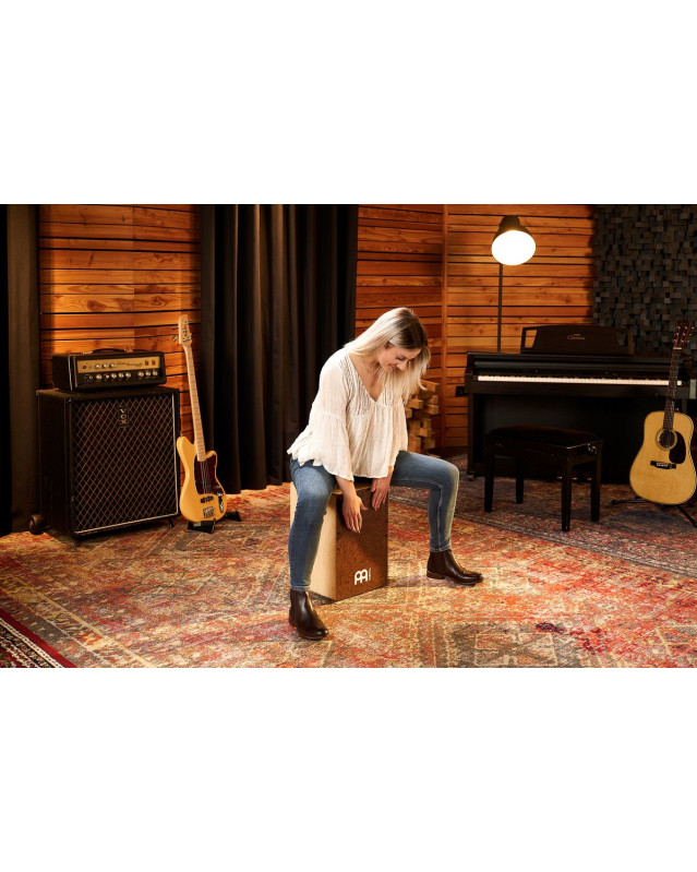 Meinl Percussion SC80BW Snarecraft Series Snare Cajon 80 - Burl Wood