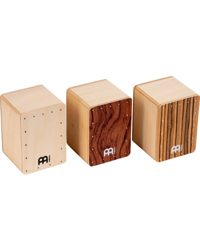 Meinl Percussion SH50-SET Mini Cajon Shaker Set - Bubinga/Natural/Zebrano