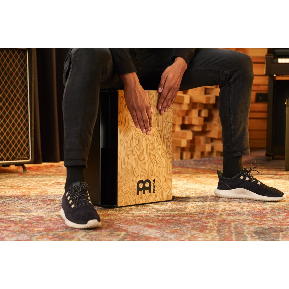 Meinl Percussion SUBCAJ6MB-M Bass Series Vertical Subwoofer Cajon - Makah-Burl
