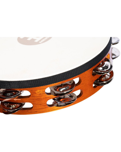 Meinl Percussion TAH2AB Traditional Wood Series Headed Tambourine - 10