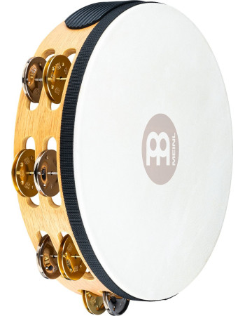 Meinl Percussion TAH2M-SNT Traditional Wood Series Headed Tambourine - 10