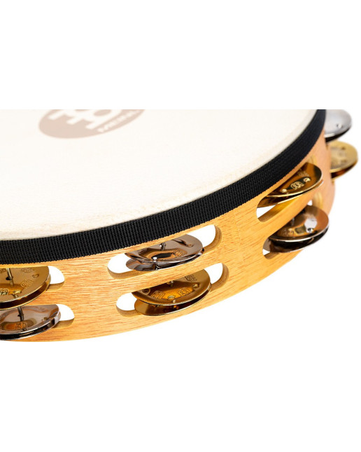 Meinl Percussion TAH2M-SNT Traditional Wood Series Headed Tambourine - 10