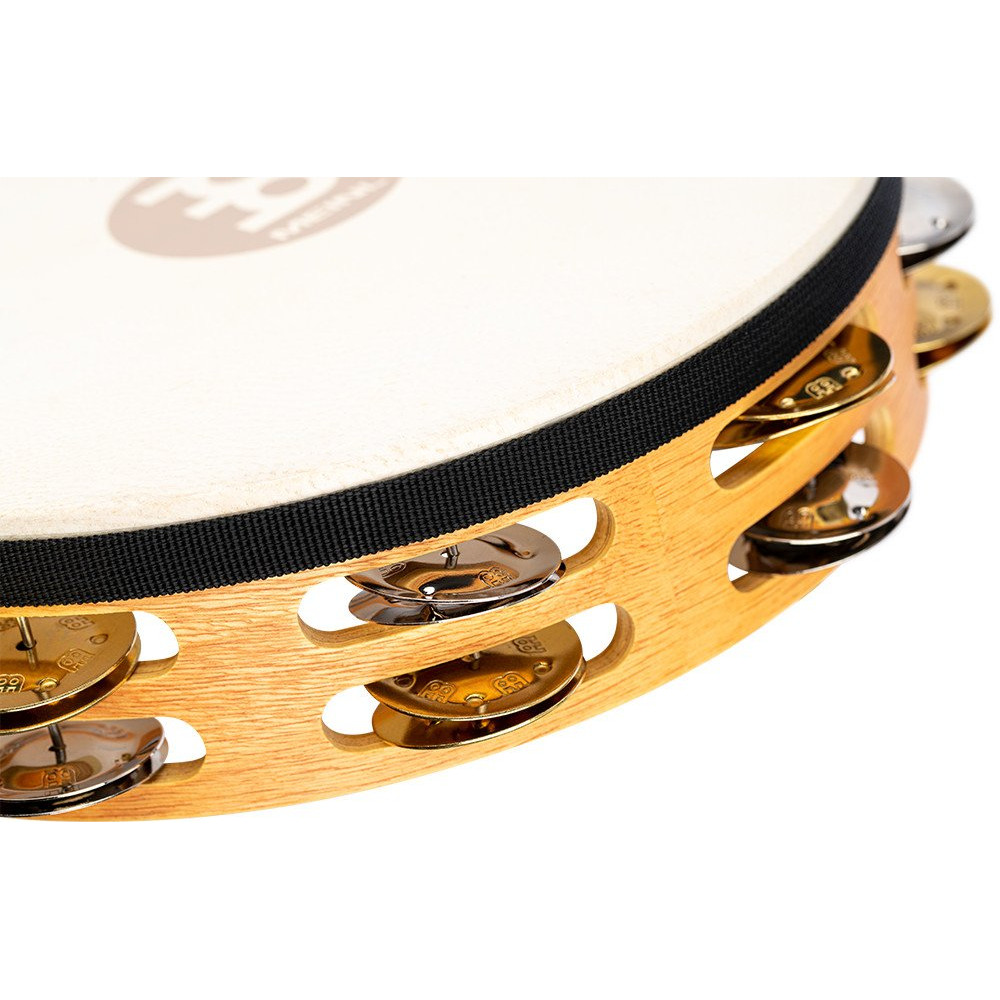 Meinl Percussion TAH2M-SNT Traditional Wood Series Headed Tambourine - 10