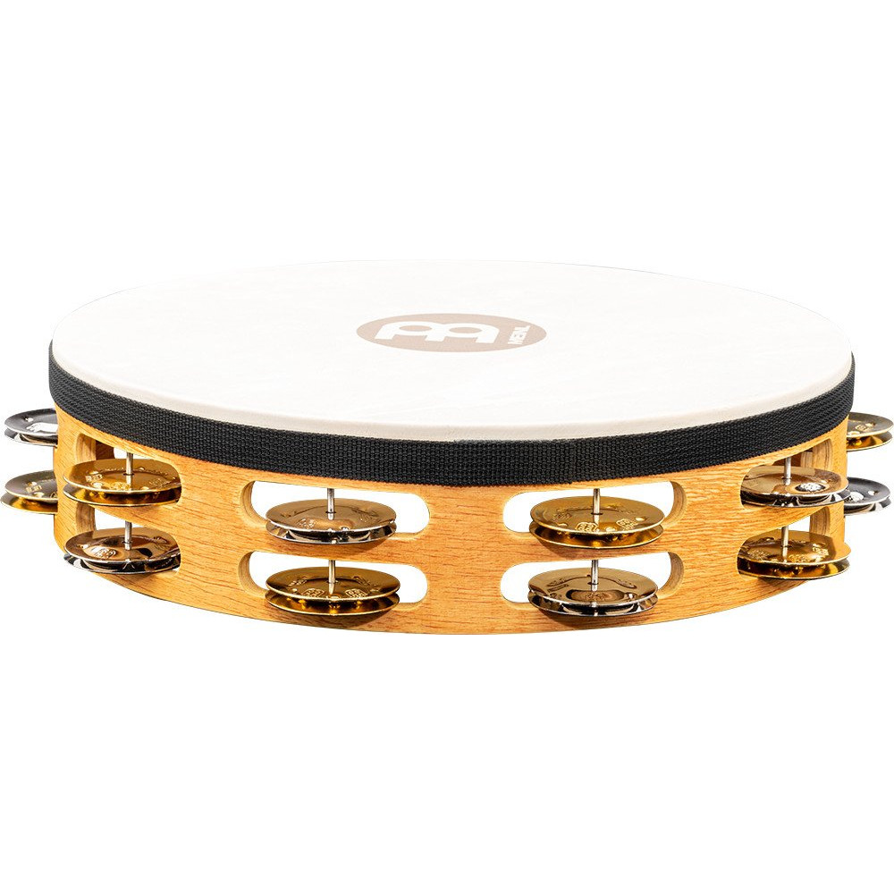 Meinl Percussion TAH2M-SNT Traditional Wood Series Headed Tambourine - 10