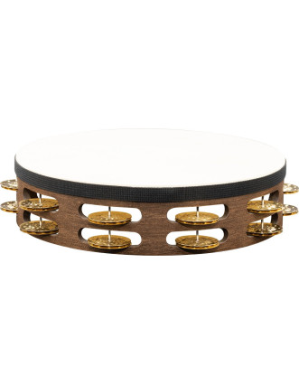 Meinl Percussion TAH2V-WB Vintage Wood Series Headed Tambourine - 10