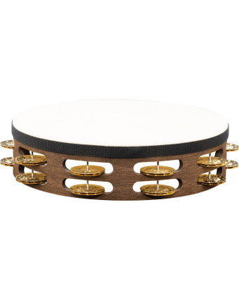 Meinl Percussion TAH2V-WB Vintage Wood Series Headed Tambourine - 10