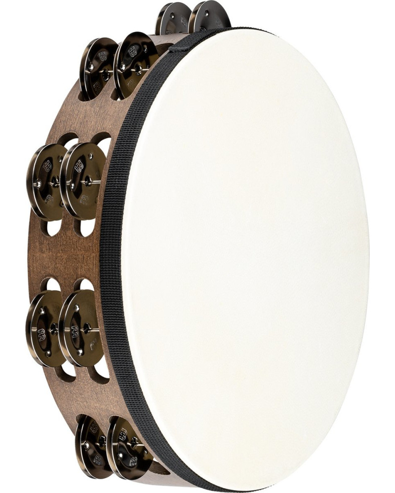 Meinl Percussion TAH2WB Traditional Wood Series Headed Tambourine - 10