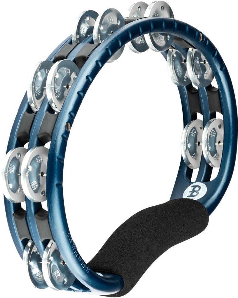 Meinl Percussion TMT1A-B Traditional ABS Series Hand Held Molded ABS  Tambourine - Blue/Aluminum Jingles