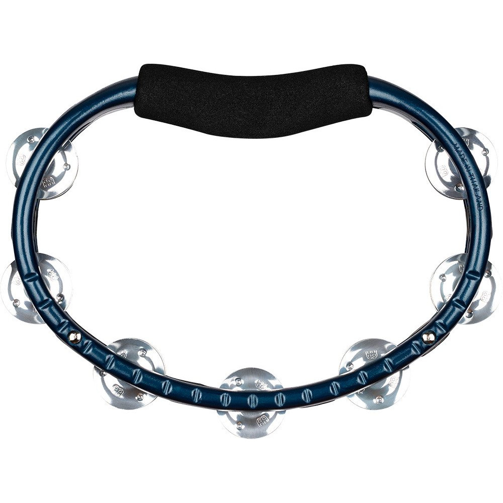 Meinl Percussion TMT1A-B Traditional ABS Series Hand Held Molded ABS  Tambourine - Blue/Aluminum Jingles