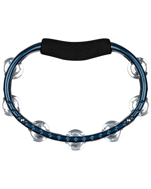 Meinl Percussion TMT1A-B Traditional ABS Series Hand Held Molded ABS  Tambourine - Blue/Aluminum Jingles