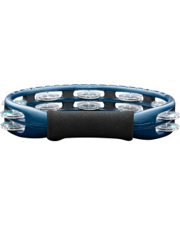 Meinl Percussion TMT1A-B Traditional ABS Series Hand Held Molded ABS  Tambourine - Blue/Aluminum Jingles
