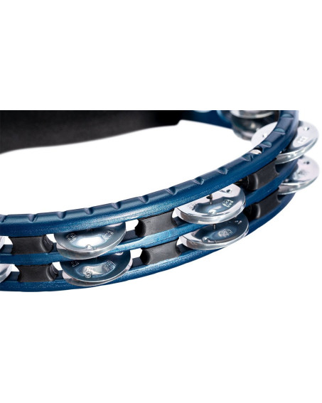 Meinl Percussion TMT1A-B Traditional ABS Series Hand Held Molded ABS  Tambourine - Blue/Aluminum Jingles