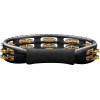 Meinl Percussion TMT1B-BK Traditional ABS Series Hand Held Molded ABS Tambourine - Black/Brass Jingles