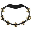 Meinl Percussion TMT1B-BK Traditional ABS Series Hand Held Molded ABS Tambourine - Black/Brass Jingles