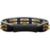 Meinl Percussion TMT1B-BK Traditional ABS Series Hand Held Molded ABS Tambourine - Black/Brass Jingles
