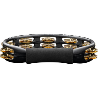 Meinl Percussion TMT1B-BK Traditional ABS Series Hand Held Molded ABS Tambourine - Black/Brass Jingles