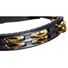 Meinl Percussion TMT1B-BK Traditional ABS Series Hand Held Molded ABS Tambourine - Black/Brass Jingles