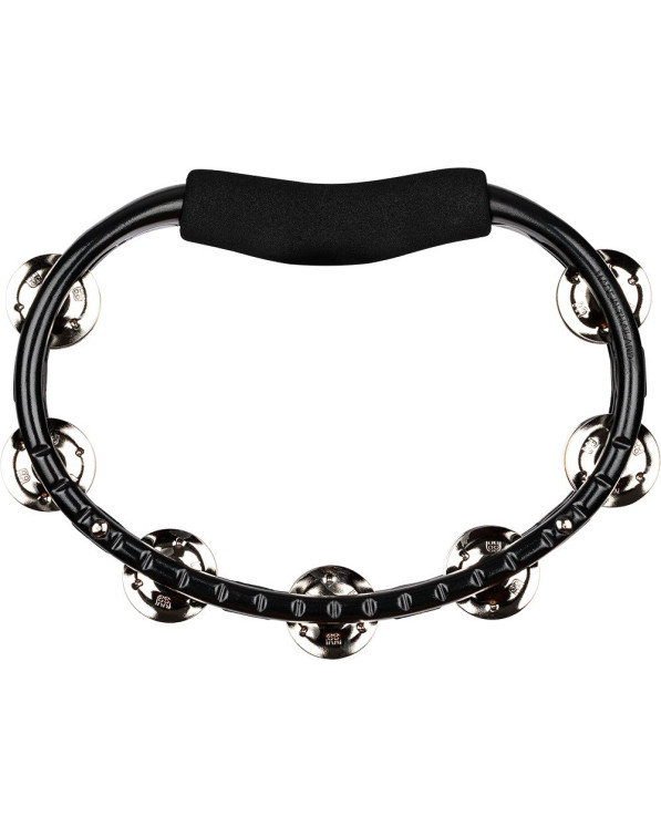 Meinl Percussion TMT1BK Traditional ABS Series Hand Held Molded ABS Tambourine - Black/Nickel-Plated Jingles