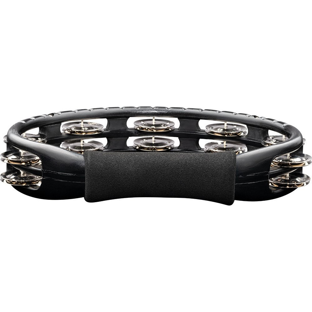 Meinl Percussion TMT1BK Traditional ABS Series Hand Held Molded ABS Tambourine - Black/Nickel-Plated Jingles