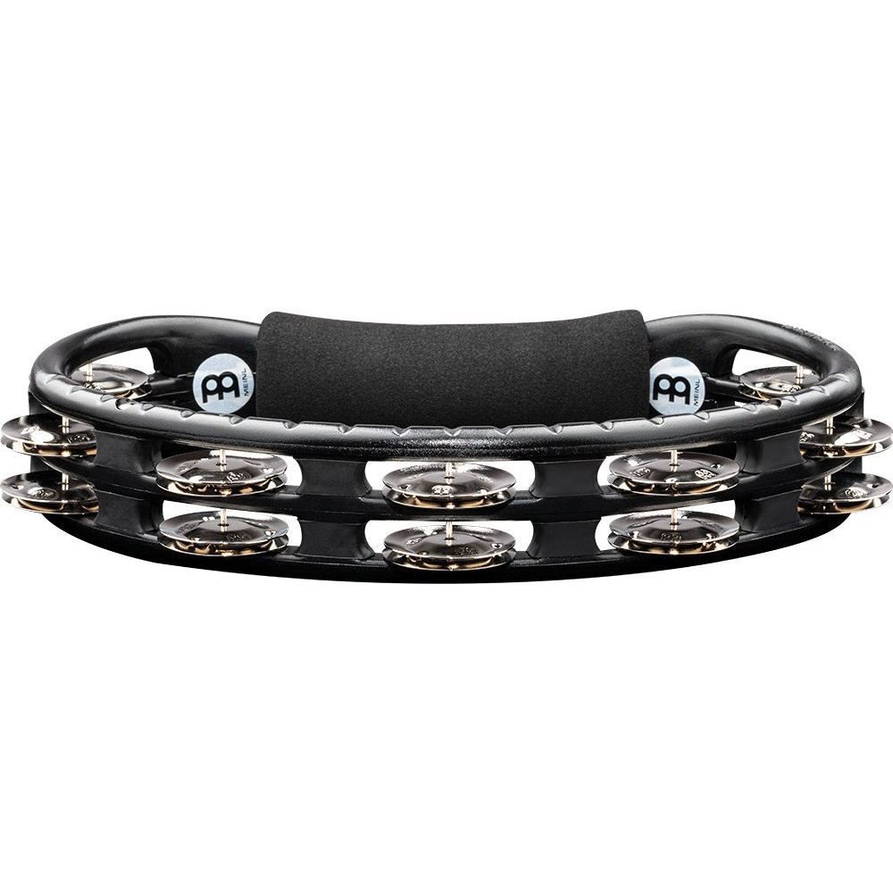 Meinl Percussion TMT1BK Traditional ABS Series Hand Held Molded ABS Tambourine - Black/Nickel-Plated Jingles