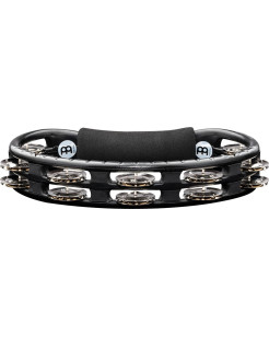 Meinl Percussion TMT1BK Traditional ABS Series Hand Held Molded ABS Tambourine - Black/Nickel-Plated Jingles