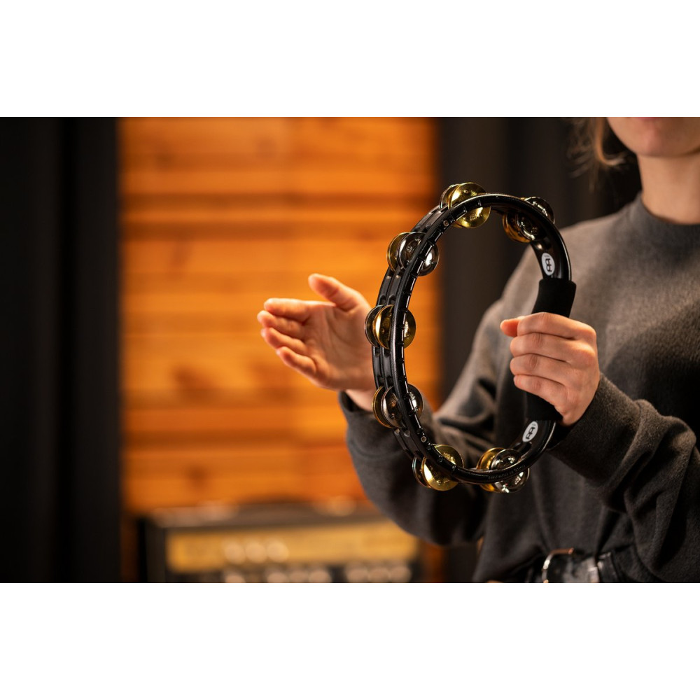 Meinl Percussion TMT1M-BK Recording-Combo Hand Held ABS Tambourine