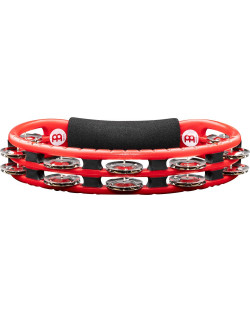 Meinl Percussion TMT1R Traditional ABS Series Hand Held Molded ABS Tambourine - Red/Nickel-Plated Jingles