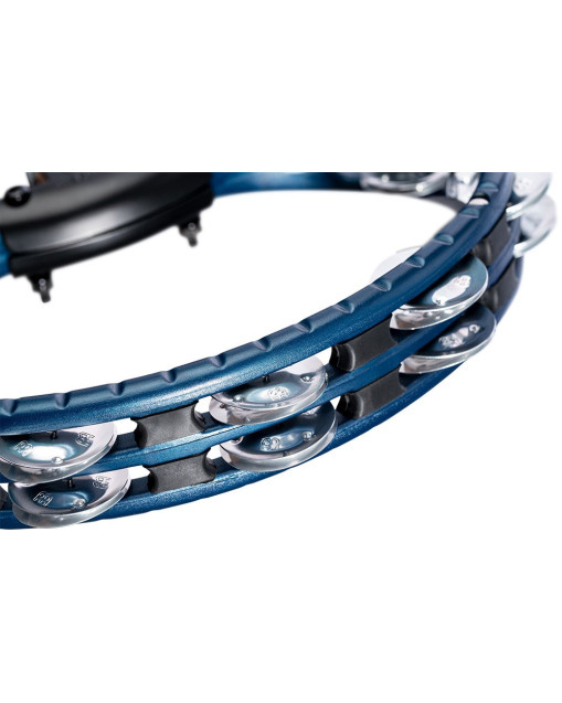 Meinl Percussion TMT2A-B Traditional Mountable ABS Series Molded ABS Tambourine - Blue/Aluminum Jingles
