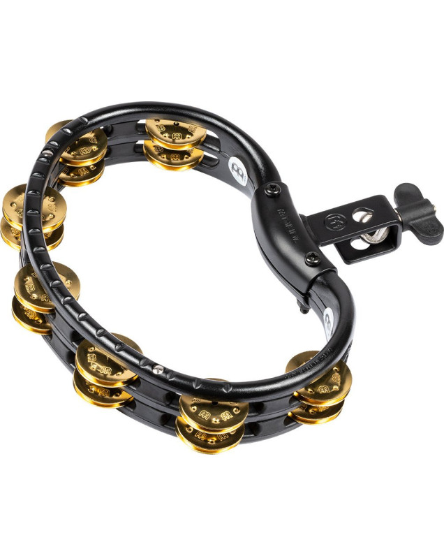 Meinl Percussion TMT2B-BK Traditional Mountable ABS Series Molded ABS Tambourine - Black/Solid Brass Jingles