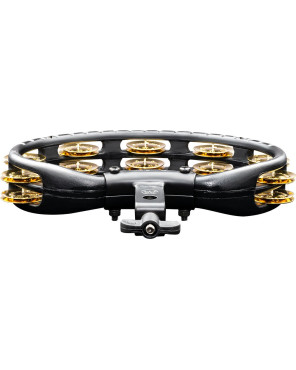 Meinl Percussion TMT2B-BK Traditional Mountable ABS Series Molded ABS Tambourine - Black/Solid Brass Jingles