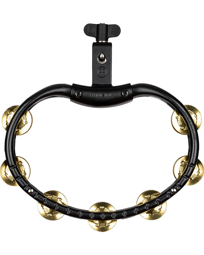 Meinl Percussion TMT2B-BK Traditional Mountable ABS Series Molded ABS Tambourine - Black/Solid Brass Jingles