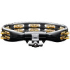 Meinl Percussion TMT2B-BK Traditional Mountable ABS Series Molded ABS Tambourine - Black/Solid Brass Jingles