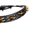 Meinl Percussion TMT2B-BK Traditional Mountable ABS Series Molded ABS Tambourine - Black/Solid Brass Jingles