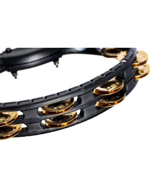 Meinl Percussion TMT2B-BK Traditional Mountable ABS Series Molded ABS Tambourine - Black/Solid Brass Jingles