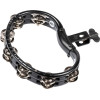 Meinl Percussion TMT2BK Traditional Mountable ABS Series Molded ABS Tambourine - Black/Nickel-Plated Jingles