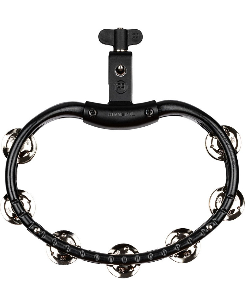 Meinl Percussion TMT2BK Traditional Mountable ABS Series Molded ABS Tambourine - Black/Nickel-Plated Jingles