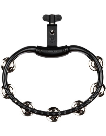 Meinl Percussion TMT2BK Traditional Mountable ABS Series Molded ABS Tambourine - Black/Nickel-Plated Jingles