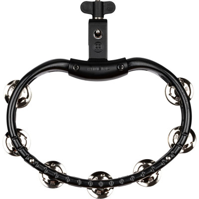 Meinl Percussion TMT2BK Traditional Mountable ABS Series Molded ABS Tambourine - Black/Nickel-Plated Jingles