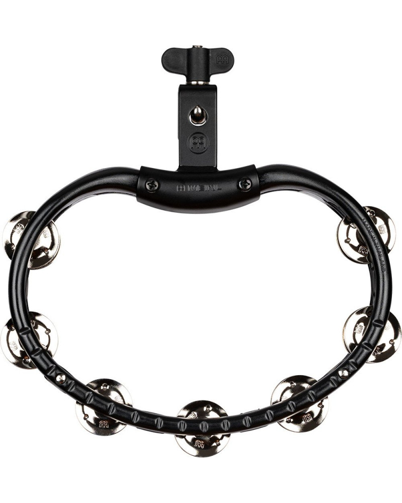 Meinl Percussion TMT2BK Traditional Mountable ABS Series Molded ABS Tambourine - Black/Nickel-Plated Jingles