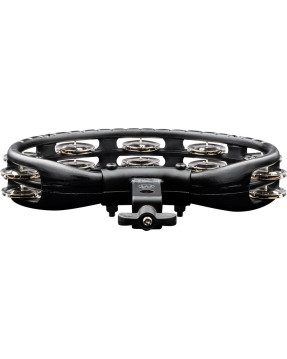 Meinl Percussion TMT2BK Traditional Mountable ABS Series Molded ABS Tambourine - Black/Nickel-Plated Jingles