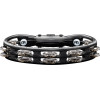 Meinl Percussion TMT2BK Traditional Mountable ABS Series Molded ABS Tambourine - Black/Nickel-Plated Jingles