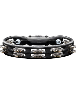 Meinl Percussion TMT2BK Traditional Mountable ABS Series Molded ABS Tambourine - Black/Nickel-Plated Jingles
