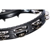 Meinl Percussion TMT2BK Traditional Mountable ABS Series Molded ABS Tambourine - Black/Nickel-Plated Jingles