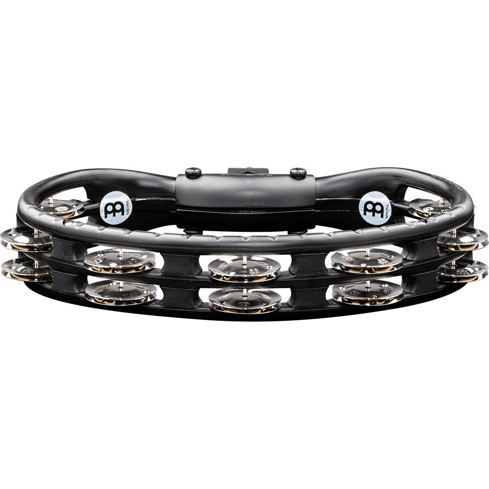 Meinl Percussion TMT2BK Traditional Mountable ABS Series Molded ABS Tambourine - Black/Nickel-Plated Jingles