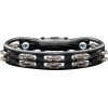 Meinl Percussion TMT2BK Traditional Mountable ABS Series Molded ABS Tambourine - Black/Nickel-Plated Jingles
