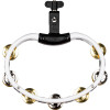 Meinl Percussion TMT2M-WH Traditional Mountable ABS Series Molded ABS Tambourine - White/Mixed Jingles