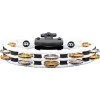 Meinl Percussion TMT2M-WH Traditional Mountable ABS Series Molded ABS Tambourine - White/Mixed Jingles